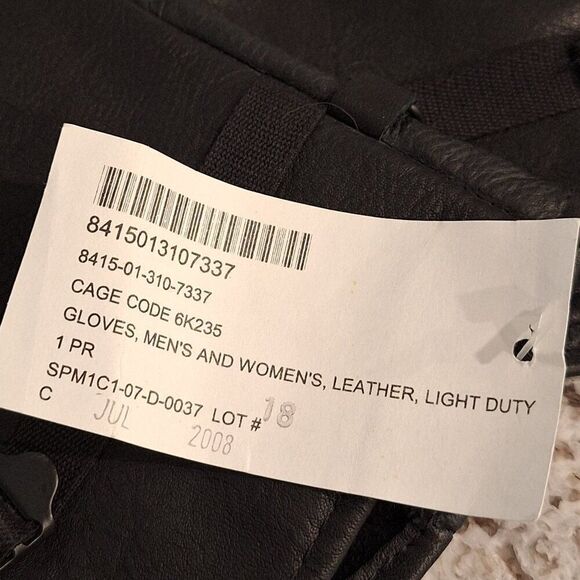 Leather Gloves Black Size 4 - Picture 4 of 7